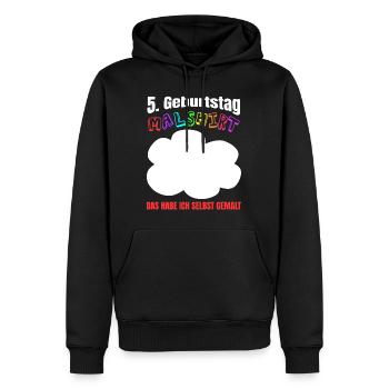 5. Geburtstag Malshirt Bemalen Kinder Spaß 5 Jahre - Männer Premium Bio Hoodie - Schwarz - Vorne - Nico (187cm)