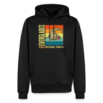 Chemise de crocodile, Parc national des Everglades - Sweat à capuche Premium bio Homme - noir - Devant - Nico (187cm)