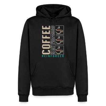 Behavioral Analyst Shirt, Kaffee ist mein Favorit - Männer Premium Bio Hoodie - Schwarz - Vorne - Nico (187cm)