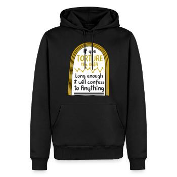 Chemise d’analyste de données, si vous torturez le tee de données, - Sweat à capuche Premium bio Homme - noir - Devant - Nico (187cm)