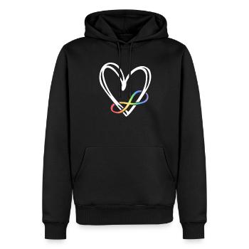 Chemises Autisme Femmes Infinity Symbol Autisme - Sweat à capuche Premium bio Homme - noir - Devant - Nico (187cm)