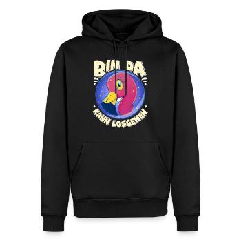 Fête Flamingo Je suis prêt à partir Femmes - Sweat à capuche Premium bio Homme - noir - Devant - Nico (187cm)