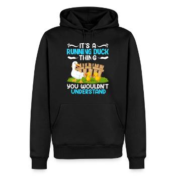 Running Ducks C’est un Running Duck Thing Duck Lover Lover - Sweat à capuche Premium bio Homme - noir - Devant - Nico (187cm)