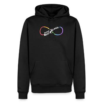 Autisme Acceptation Femmes Maman Conscience Infinity - Sweat à capuche Premium bio Homme - noir - Devant - Nico (187cm)