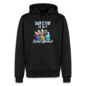 L’ara est mon animaux amoureux des oiseaux perroquet - Sweat à capuche Premium bio Homme - noir - Devant - Nico (187cm)