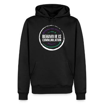 Behavioral Analyst Shirt, Behavior Is - Men’s Premium Organic Hoodie - black - Front - Nico (187cm)