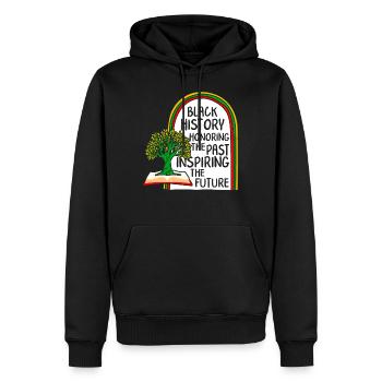 Chemise Black Lives Matter, Black History Honoring - Sweat à capuche Premium bio Homme - noir - Devant - Nico (187cm)