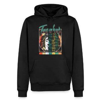 Chemise Black Lives Matter, professeur bouclé en désordre - Sweat à capuche Premium bio Homme - noir - Devant - Nico (187cm)