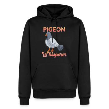 Pigeons Chuchoteurs Amis pigeons Elevage de pigeons - Sweat à capuche Premium bio Homme - noir - Devant - Nico (187cm)
