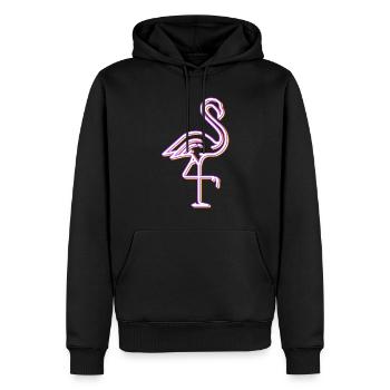 Flamant rose tenue femme flamants roses vie - Sweat à capuche Premium bio Homme - noir - Devant - Nico (187cm)
