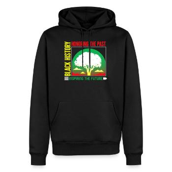 Chemise Black Lives Matter, Black History Honoring - Sweat à capuche Premium bio Homme - noir - Devant - Nico (187cm)
