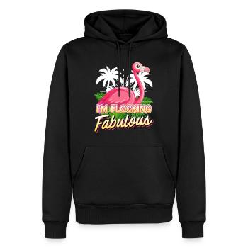 Flamingo Frauen I´m Flocking Fabulous pink Girls - Männer Premium Bio Hoodie - Schwarz - Vorne - Nico (187cm)