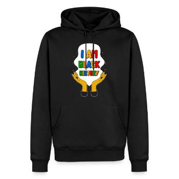Black Lives Matter Shirt, I Am Black History Tee, - Men’s Premium Organic Hoodie - black - Front - Nico (187cm)