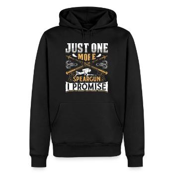 Speerfischen Just one more Speargun I promise - Männer Premium Bio Hoodie - Schwarz - Vorne - Nico (187cm)