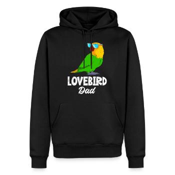Lovebird Papa Liebesvögel Papagei Halter Männer - Männer Premium Bio Hoodie - Schwarz - Vorne - Nico (187cm)