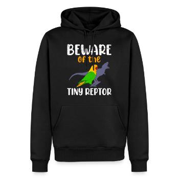 Lovebirds Beware of the Tiny Reptor Lovebird - Men’s Premium Organic Hoodie - black - Front - Nico (187cm)