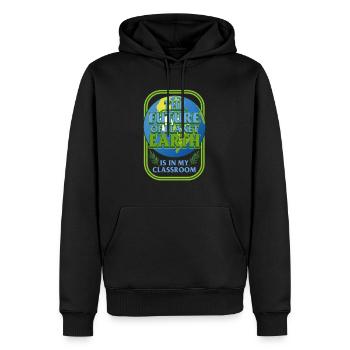 Earth Shirt, Die Zukunft des Planeten Erde - Männer Premium Bio Hoodie - Schwarz - Vorne - Nico (187cm)