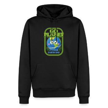 Earth Shirt, Go Planet It’s Your Earth Day Tee, - Sweat à capuche Premium bio Homme - noir - Devant - Nico (187cm)