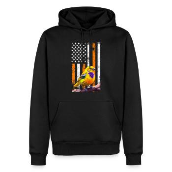 Kanarienvögel USA Amerika Vogelliebhaber - Männer Premium Bio Hoodie - Schwarz - Vorne - Nico (187cm)