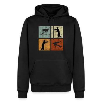 Fligenfischen Fischjagd Angeln Fliegenfischer - Männer Premium Bio Hoodie - Schwarz - Vorne - Nico (187cm)