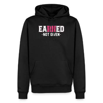 Earned Not Given Nursing Grad Student Nurse - Men’s Premium Organic Hoodie - black - Front - Nico (187cm)