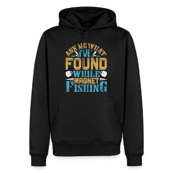 Magnetangler Ask me what I found Magnet fishing - Männer Premium Bio Hoodie - Schwarz - Vorne - Nico (187cm)