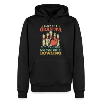 Bowling Männer Maybe a Grandpa lustig Shirt - Männer Premium Bio Hoodie - Schwarz - Vorne - Nico (187cm)