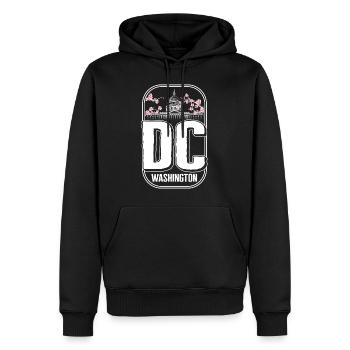 Washington DC Shirt, Capital City White House - Men’s Premium Organic Hoodie - black - Front - Nico (187cm)
