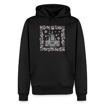 Washington DC Shirt, Capital City White House - Men’s Premium Organic Hoodie - black - Front - Nico (187cm)