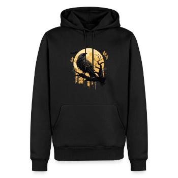 Wikinger Saga Munin und Kunin Rabe Odins Wikinger - Männer Premium Bio Hoodie - Schwarz - Vorne - Nico (187cm)
