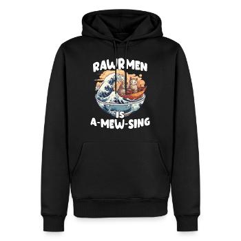 Japanisch Ramen-Kunstwerk für Otakus & Anime Fans - Männer Premium Bio Hoodie - Schwarz - Vorne - Nico (187cm)