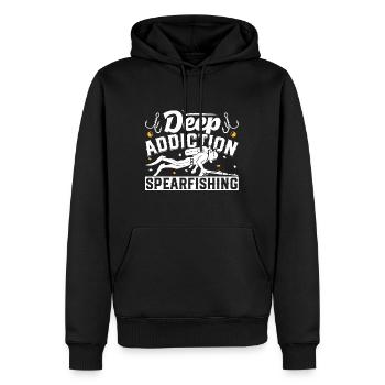 Speargun Fishing Deep Addiction Spearfishing - Männer Premium Bio Hoodie - Schwarz - Vorne - Nico (187cm)
