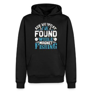 Magnetangler Ask me what I found Magnet fishing - Männer Premium Bio Hoodie - Schwarz - Vorne - Nico (187cm)