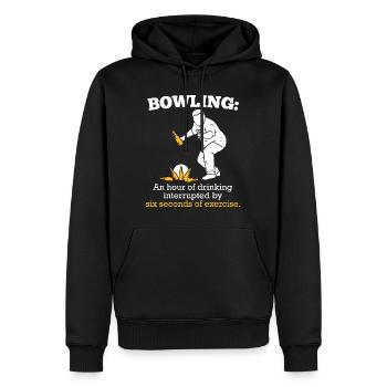 Bowling Hour of Drinking 6 Seconds Exercise - Männer Premium Bio Hoodie - Schwarz - Vorne - Nico (187cm)