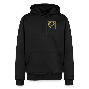Chemise de la Journée mondiale du syndrome de Down, T21 Tribe Three - Sweat à capuche Premium bio Homme - noir - Devant - Nico (187cm)