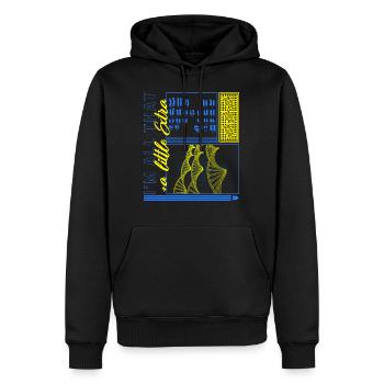 World Down Syndrome Day Shirt, I'm All That +A - Men’s Premium Organic Hoodie - black - Front - Nico (187cm)