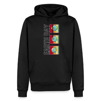 Earth Shirt, Earth Day Everyday Recycle Plant Tee - Sweat à capuche Premium bio Homme - noir - Devant - Nico (187cm)