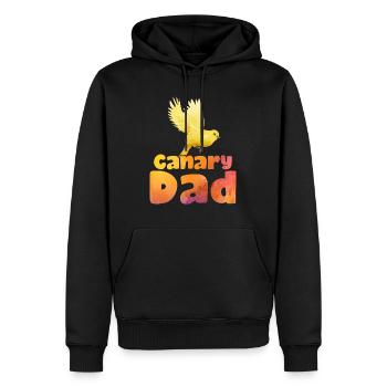 Papa Canaries Amoureux des oiseaux Papas - Sweat à capuche Premium bio Homme - noir - Devant - Nico (187cm)