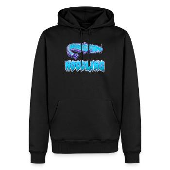Catfish Fishing Waller Fish Noodler Flathead - Men’s Premium Organic Hoodie - black - Front - Nico (187cm)