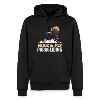 Randonnée et vol en parapente Alpinisme - Sweat à capuche Premium bio Homme - noir - Devant - Nico (187cm)