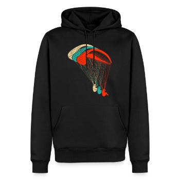 Parapente Parapente Chemise Parapente - Sweat à capuche Premium bio Homme - noir - Devant - Nico (187cm)