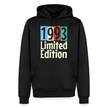 30th Birthday Vintage 1993 Limited Edition - Men’s Premium Organic Hoodie - black - Front - Nico (187cm)