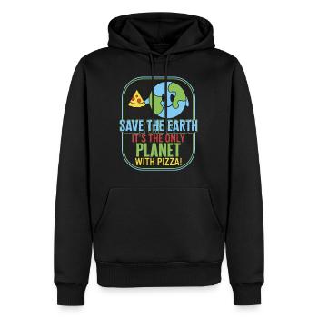 Earth Shirt, Save The Earth It’s The Only Planet - Sweat à capuche Premium bio Homme - noir - Devant - Nico (187cm)