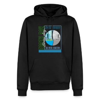 Earth Shirt, Earth Day Everyday Our Home, Gift - Men’s Premium Organic Hoodie - black - Front - Nico (187cm)
