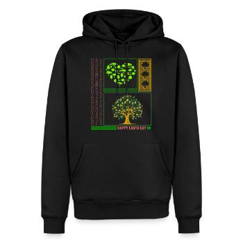 Chemise de la Terre, Happy Earth Day Trees Tee, cadeau pour - Sweat à capuche Premium bio Homme - noir - Devant - Nico (187cm)