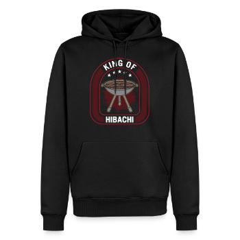 Chemise Hibachi, Roi De Hibachi Grill Tee, - Sweat à capuche Premium bio Homme - noir - Devant - Nico (187cm)