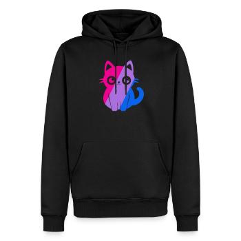 Cute Bi Pride Bisexual Pride Mois Flag Anime - Sweat à capuche Premium bio Homme - noir - Devant - Nico (187cm)
