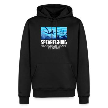 La chasse sous-marine ne peut pas être faite Pêche au peef - Sweat à capuche Premium bio Homme - noir - Devant - Nico (187cm)