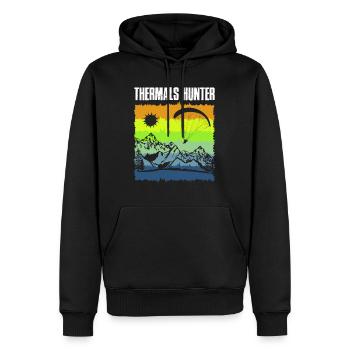 Chasseurs thermiques parapentes pilotes pilotes - Sweat à capuche Premium bio Homme - noir - Devant - Nico (187cm)