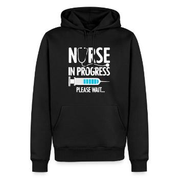 Coole Zukunft Krankenschwester Für Männer Frauen Krankenpflege Appreciati - Männer Premium Bio Hoodie - Schwarz - Vorne - Nico (187cm)